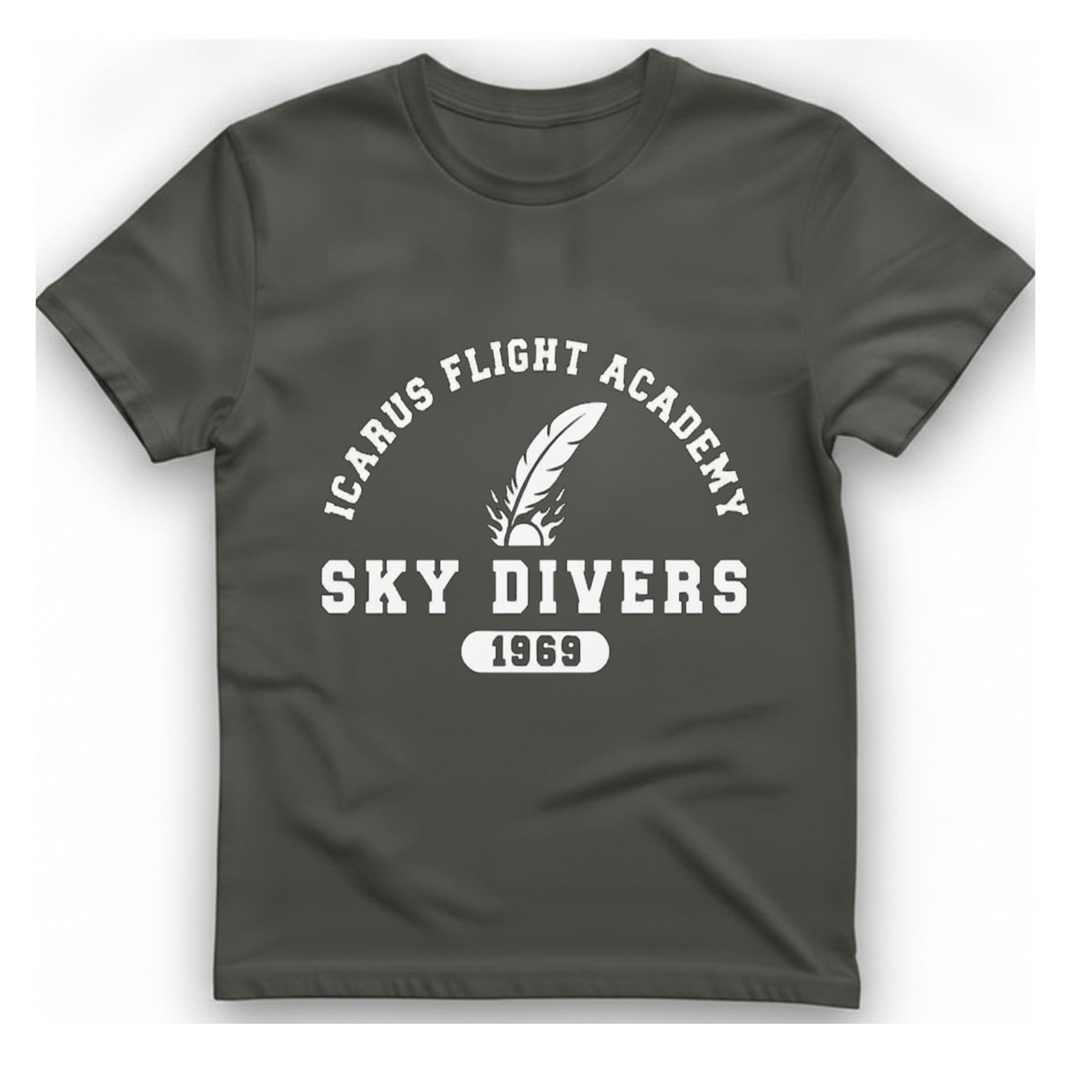 Icarus Flight Academy T-Shirt - Charcoal front