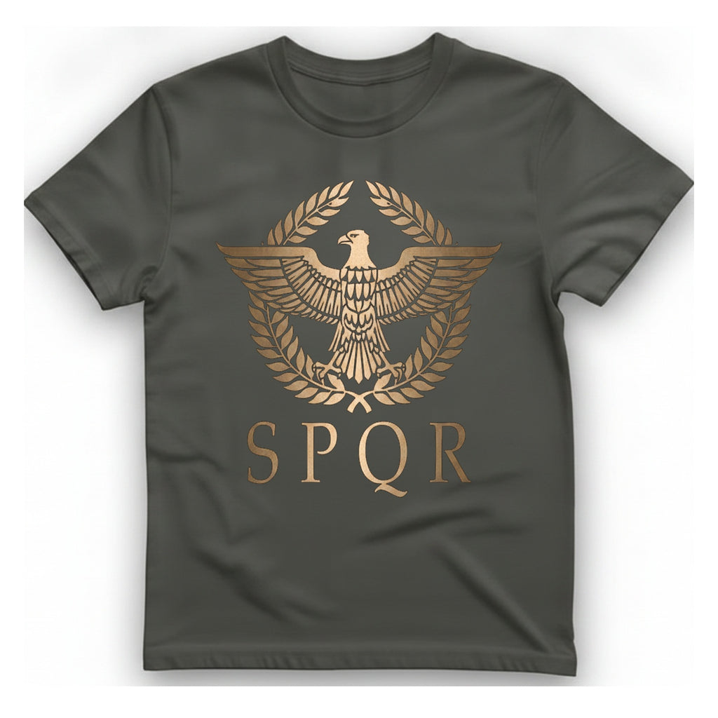 Roman Empire Spqr T-Shirt - Charcoal front