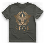 Roman Empire Spqr T-Shirt - Charcoal front