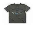 Battle of Britain Spitfire T-Shirt - Charcoal front