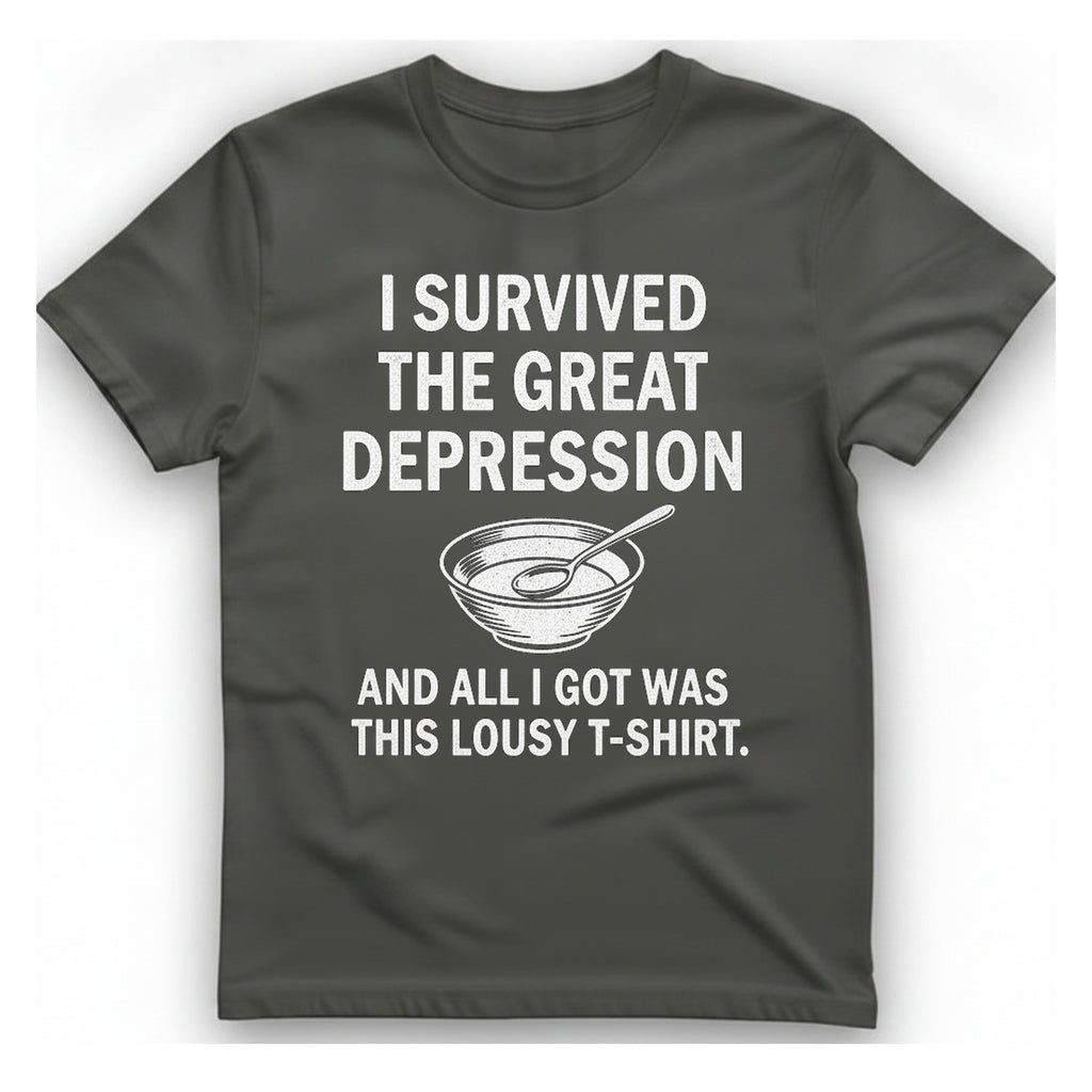 Great Depression T-Shirt - Charcoal front