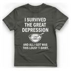 Great Depression T-Shirt - Charcoal front