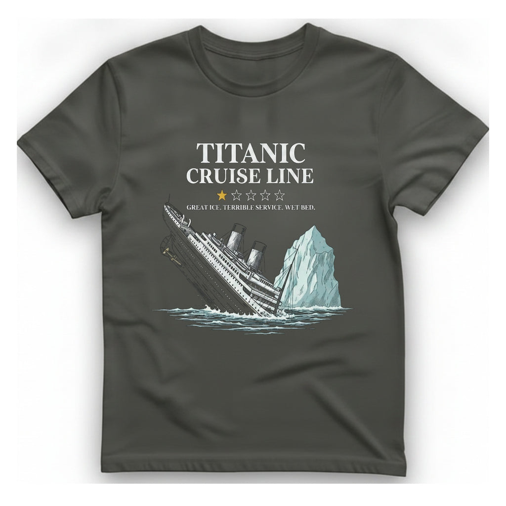 Titanic Cruise Line T-Shirt - Charcoal front
