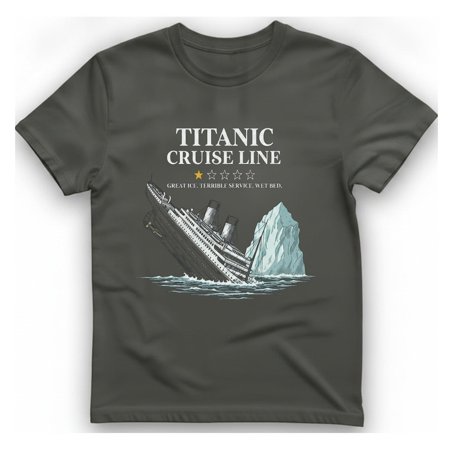 Titanic Cruise Line T-Shirt - Charcoal front