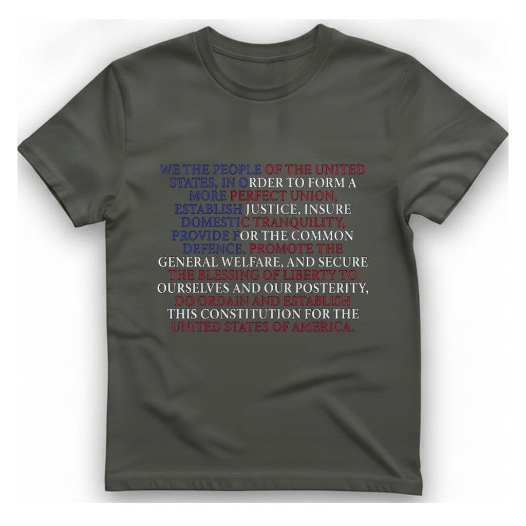 United States Constitution T-Shirt - Charcoal front