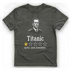 Titanic One Star Review T-Shirt - Charcoal front