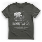 Haunted Trail Cafe T-Shirt - Charcoal front