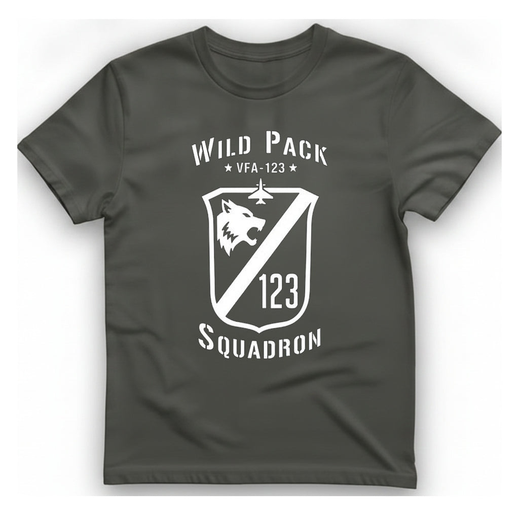 Wild Pack Vfa Squadron T-Shirt - Charcoal front