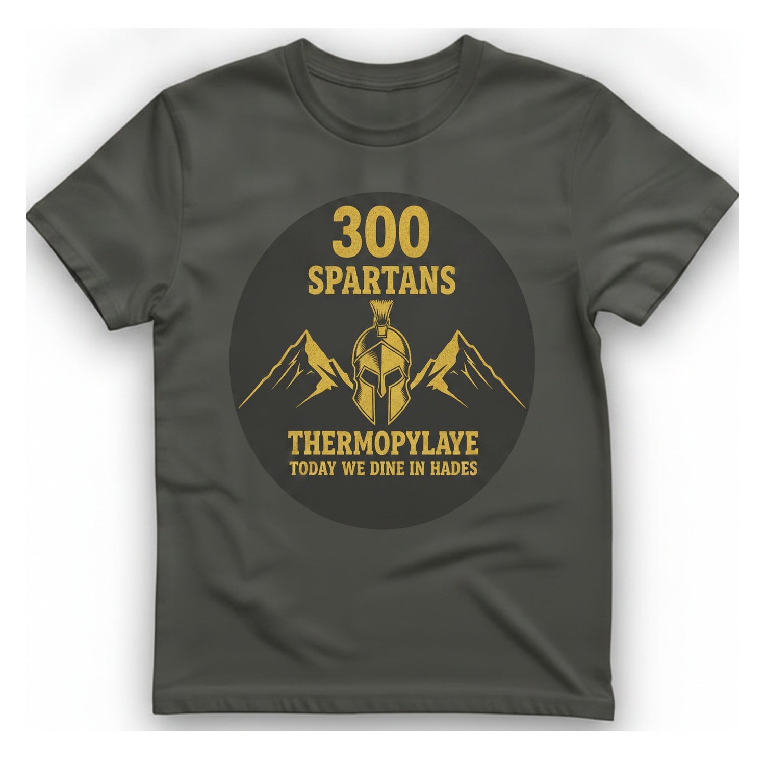 Spartans Thermopylae T-Shirt - Charcoal front