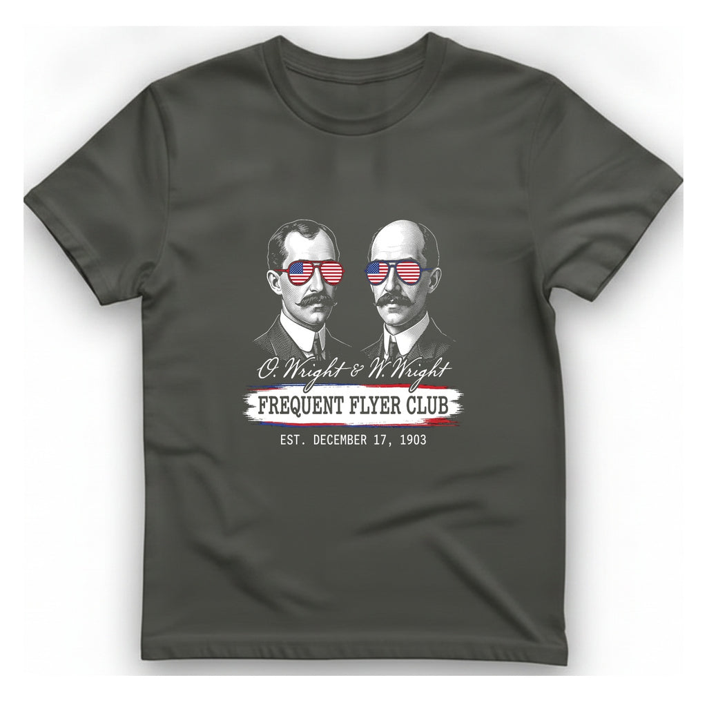 Wright Brothers Frequent Flyer T-Shirt - Charcoal front