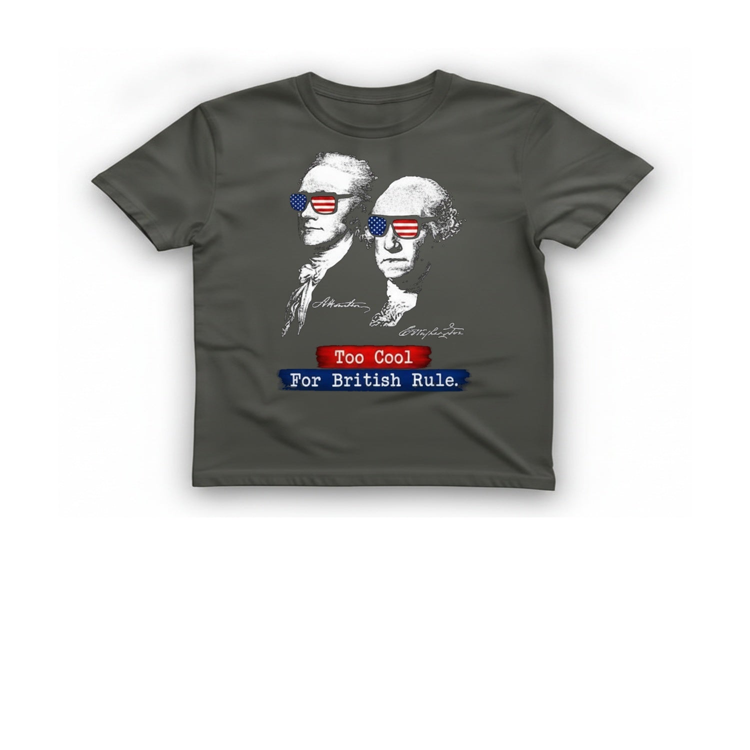 Too Cool For British Rule T-Shirt - Charcoal front