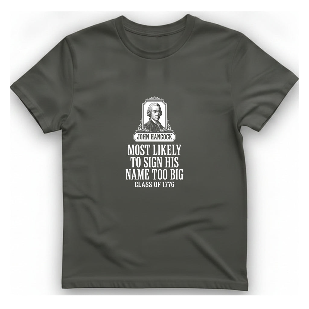 John Hancock Signature Superlative T-Shirt - Charcoal front