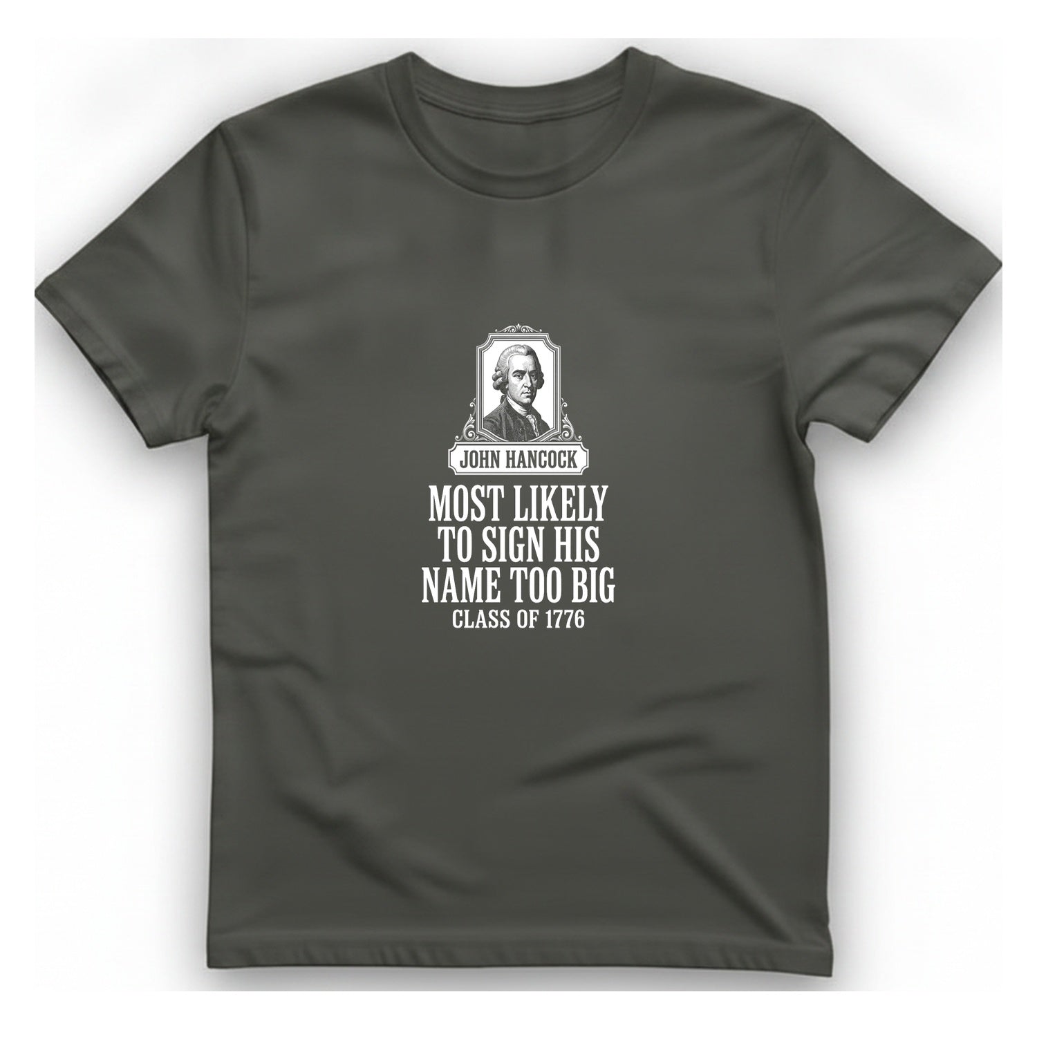 John Hancock Signature Superlative T-Shirt - Charcoal front