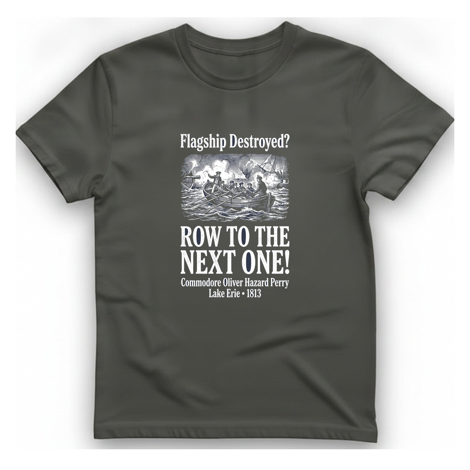Row To The Next Ship T-Shirt - Charcoal front
