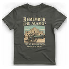 Remember The Alamo T-Shirt - Charcoal front
