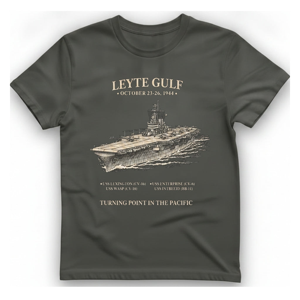 Leyte Gulf Turning Point T-Shirt - Charcoal front