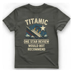 Titanic One Star Review T-Shirt - Charcoal front