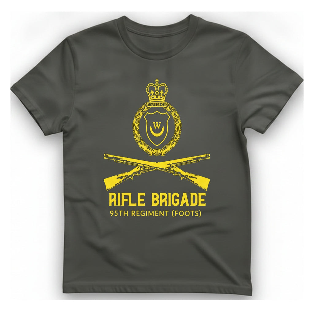 Rifle Brigade Waterloo T-Shirt - Charcoal front