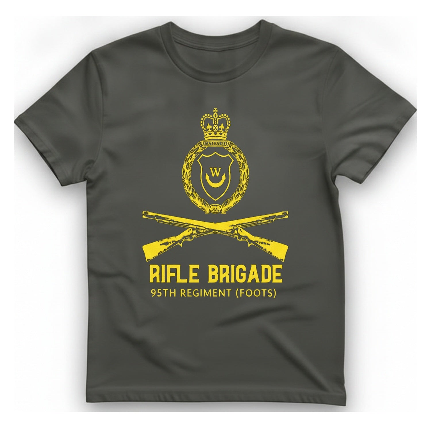 Rifle Brigade Waterloo T-Shirt - Charcoal front