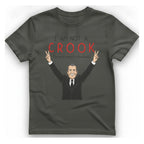 I Am Not A Crook T-Shirt - Charcoal front