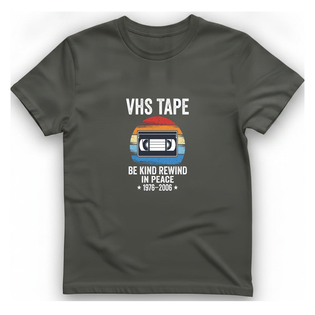 Vhs Tape Memorial T-Shirt - Charcoal front