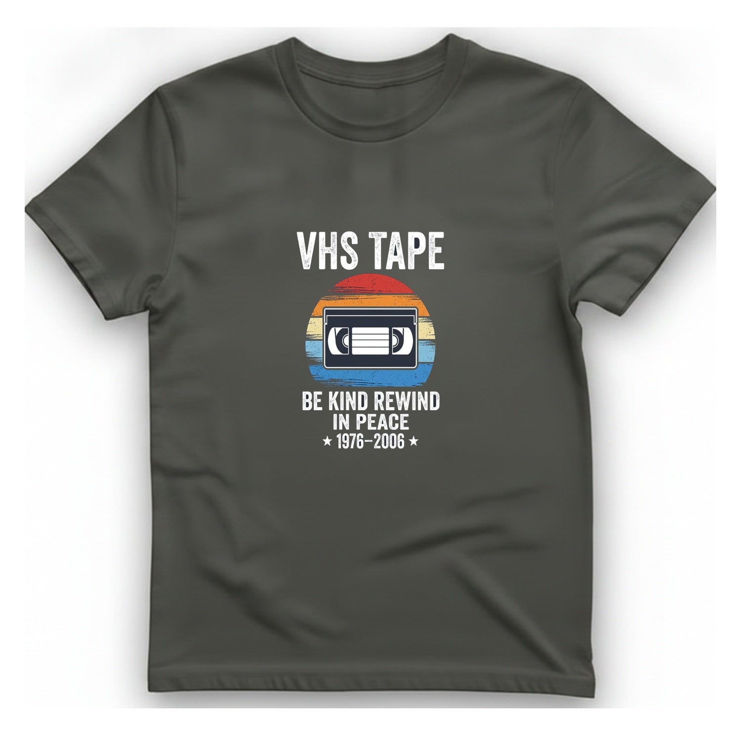 Vhs Tape Memorial T-Shirt - Charcoal front
