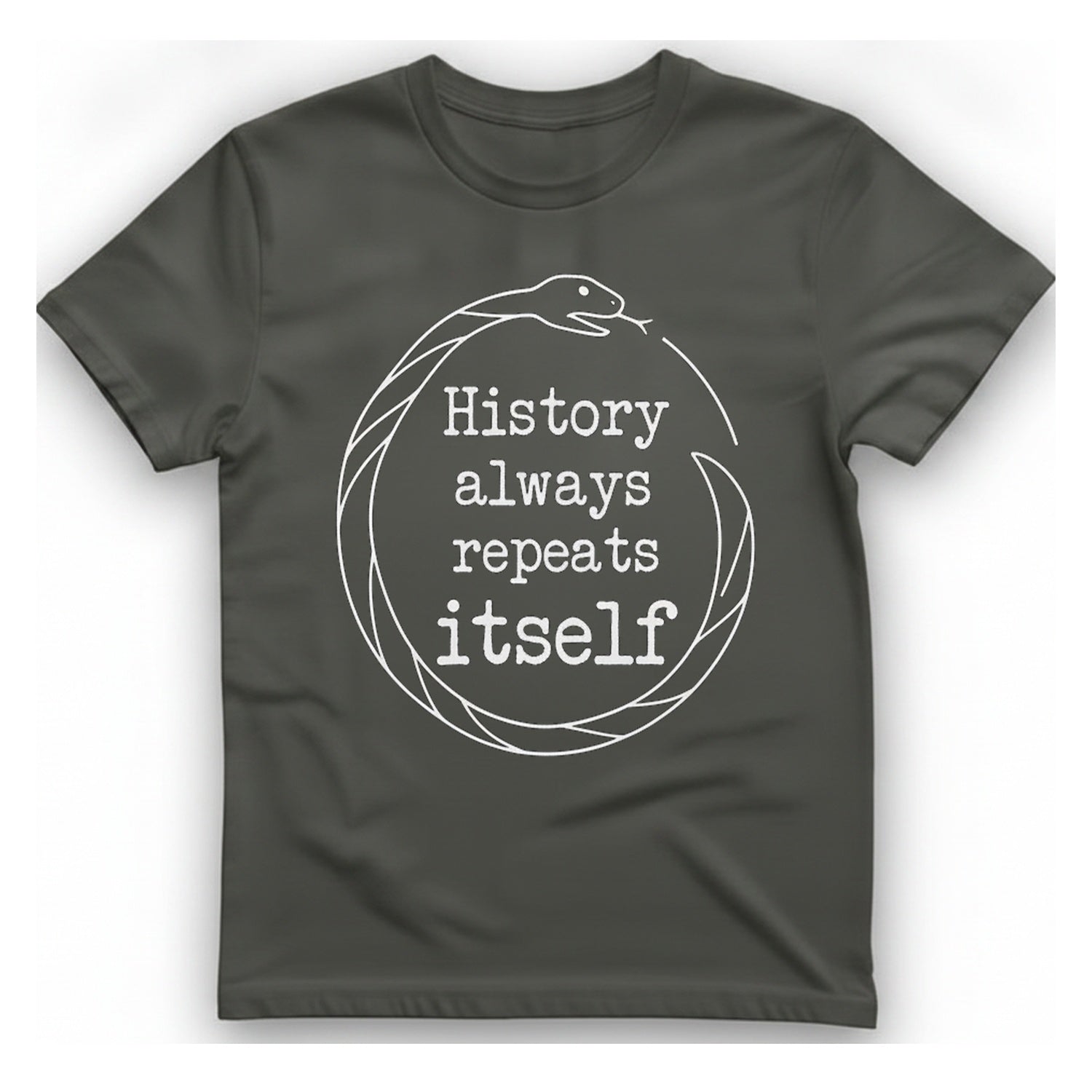 History Always Repeats T-Shirt - Charcoal front