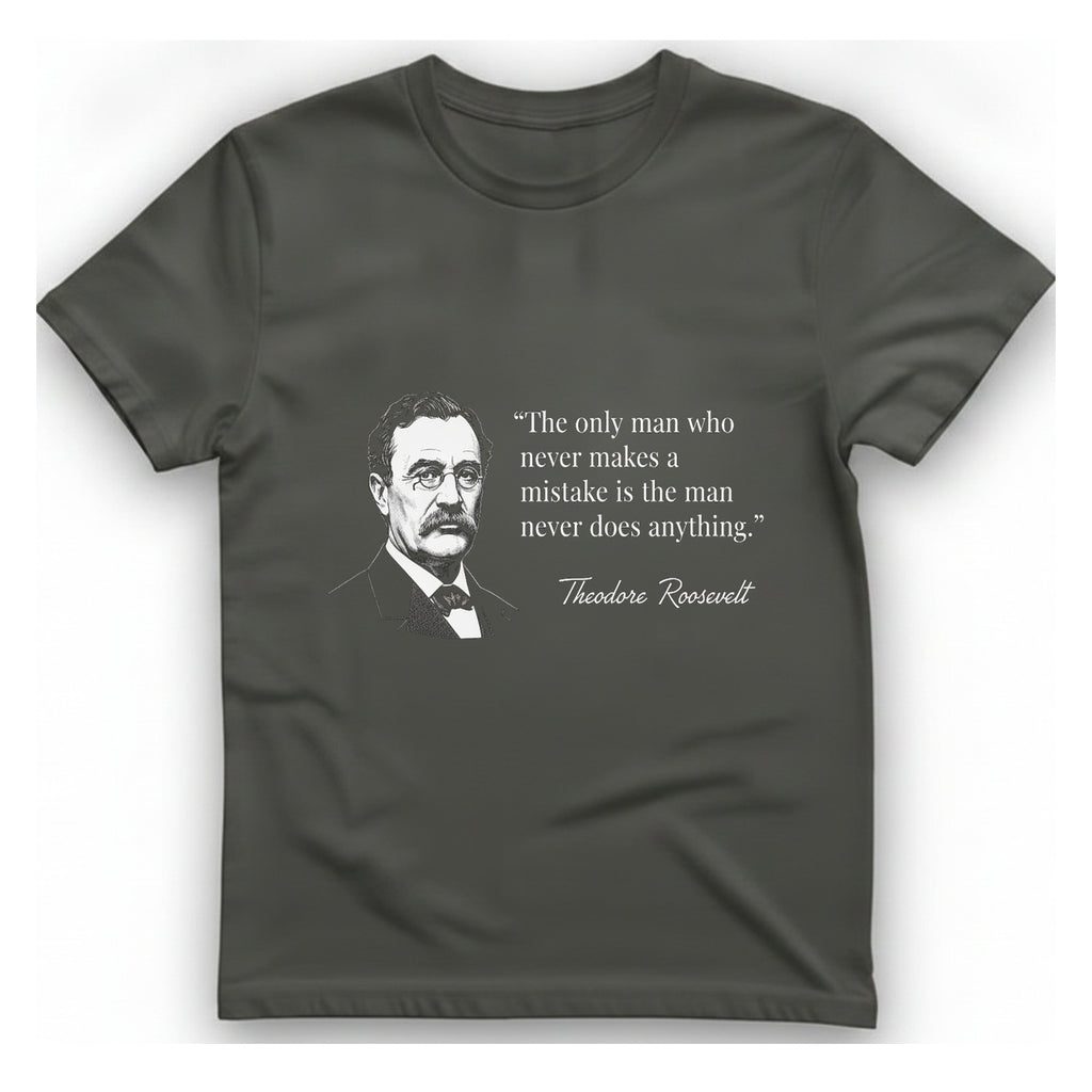 The Only Man Who Never T-Shirt - Charcoal front