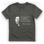 The Only Man Who Never T-Shirt - Charcoal front