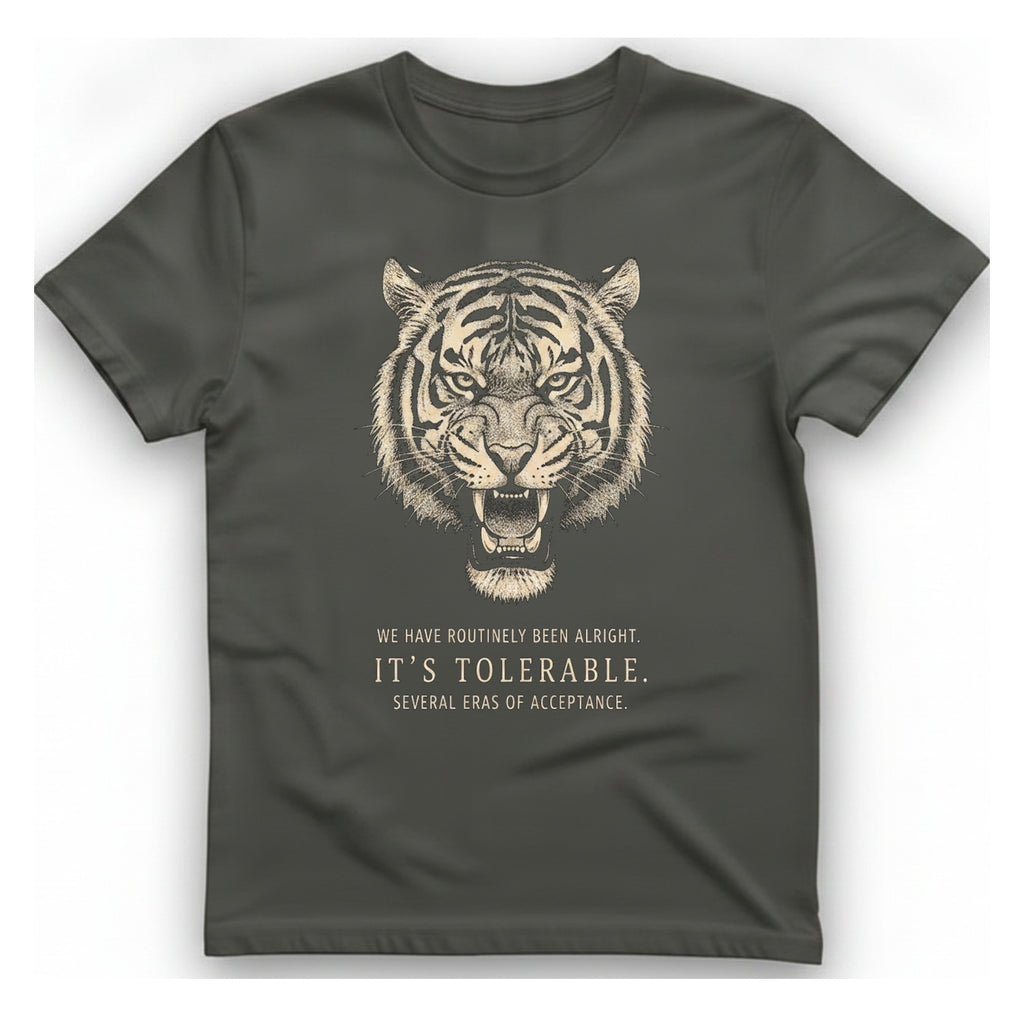 It Tolerable Tiger T-Shirt - Charcoal front