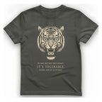 It Tolerable Tiger T-Shirt - Charcoal front