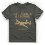 B Liberator Bomber T-Shirt - Charcoal front