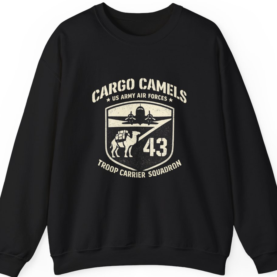 Cargo Camels WWII Usaaf Troop Sweatshirt - Black front