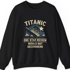 Titanic One Star Review Sweatshirt - Black front