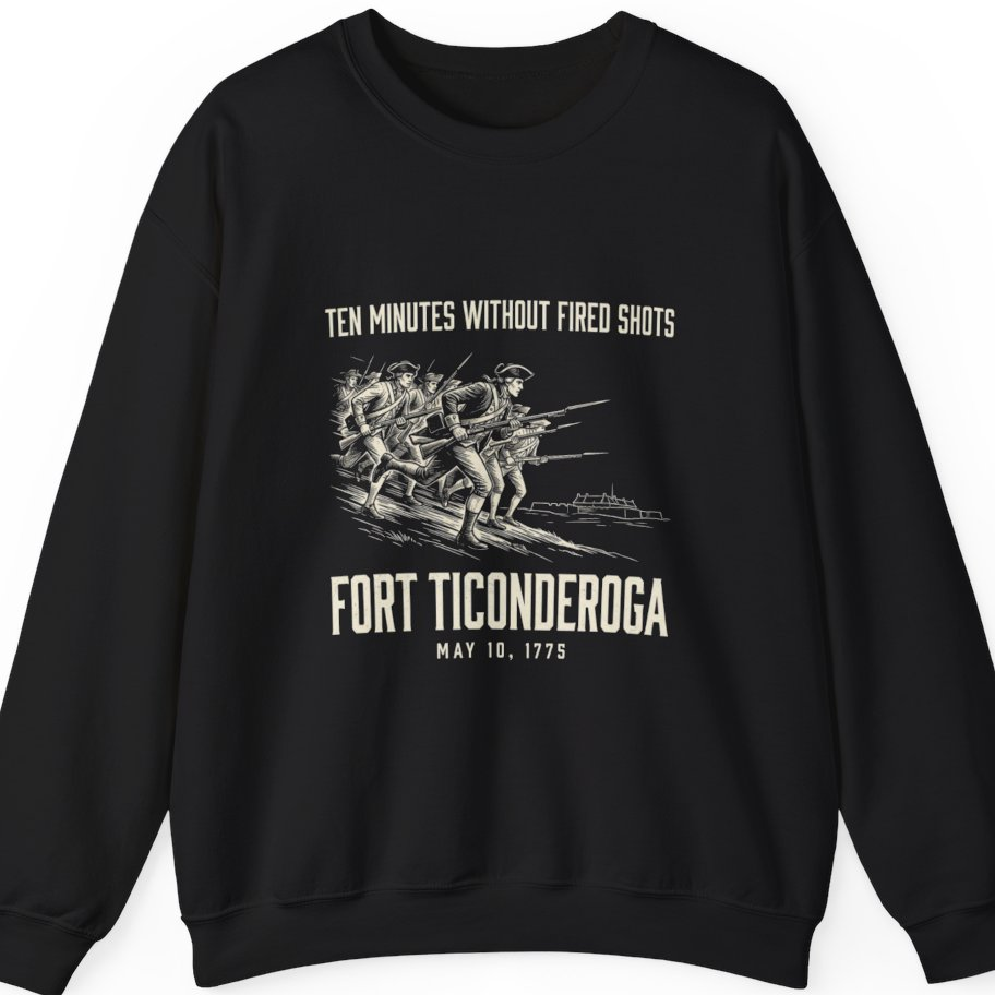 Fort Ticonderoga Ten Minutes Sweatshirt - Black front