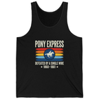 Pony Express Memorial Tank Top - Black front