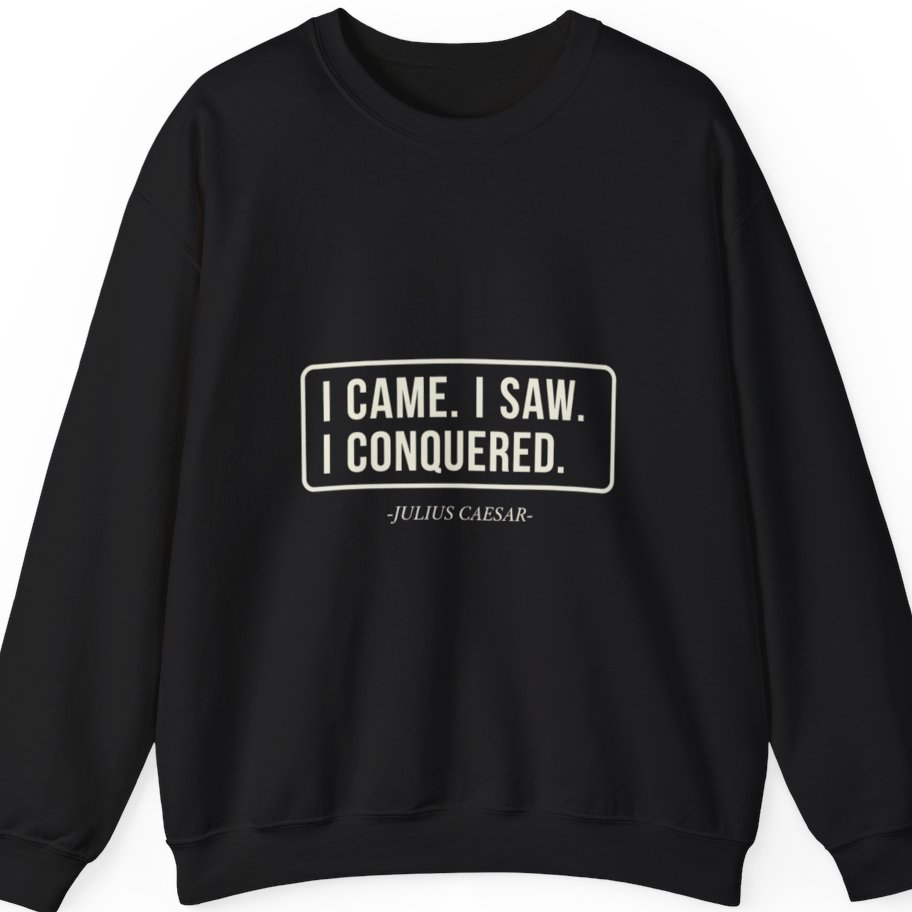 I Came I Saw I Sweatshirt - Black front