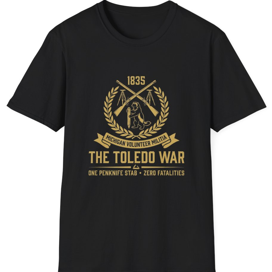 The Toledo War Michigan Volunteer T-Shirt - Black front