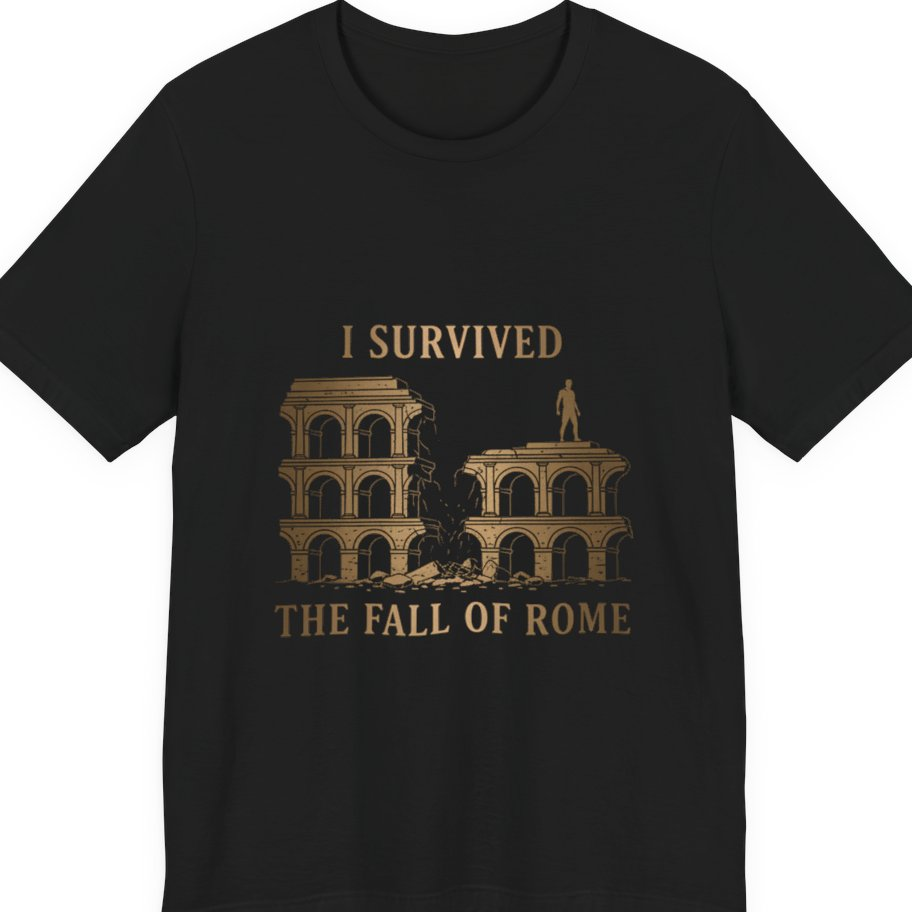 I Survived The Fall of Premium Tee - Black front