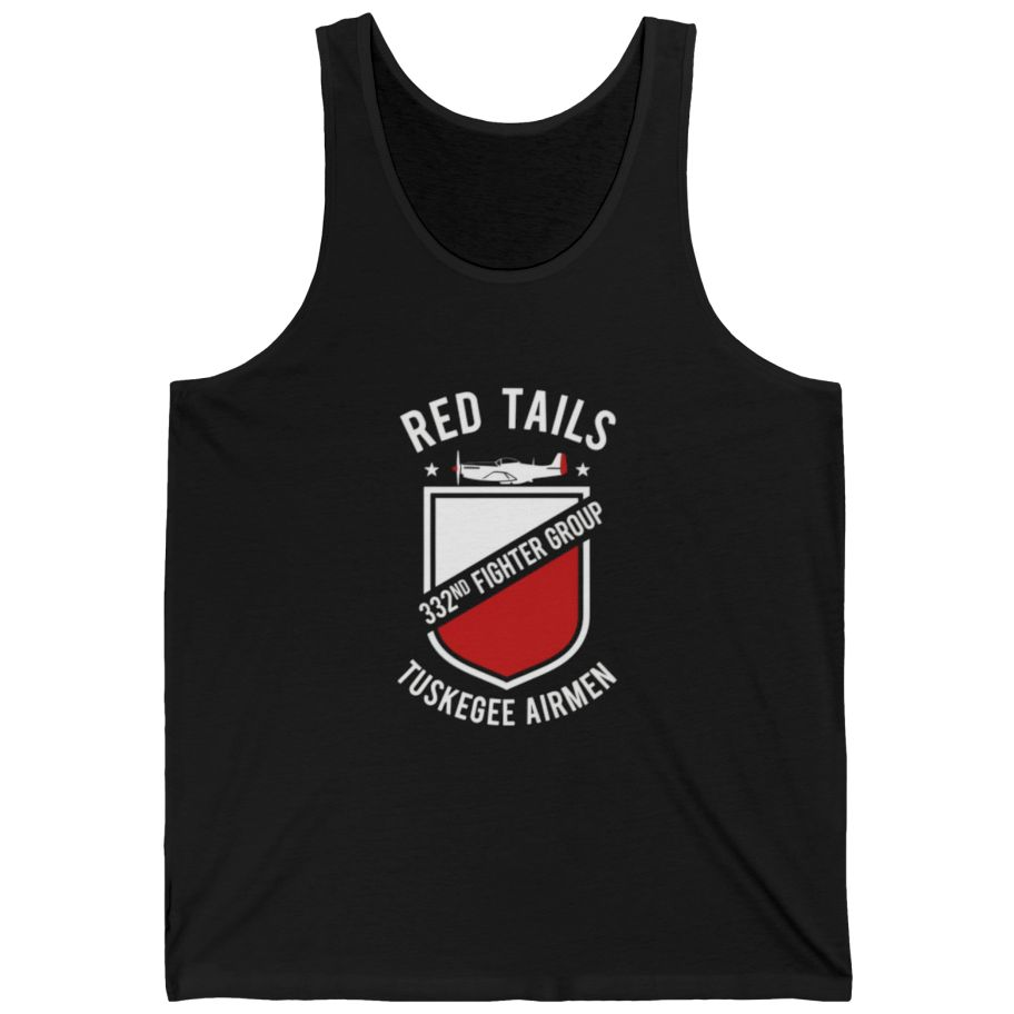 Red Tails 332Nd Fighter Group Tank Top - Black front