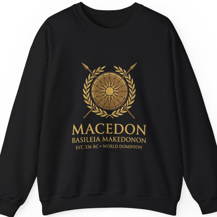 Macedonian Empire Crest Sweatshirt - Black front