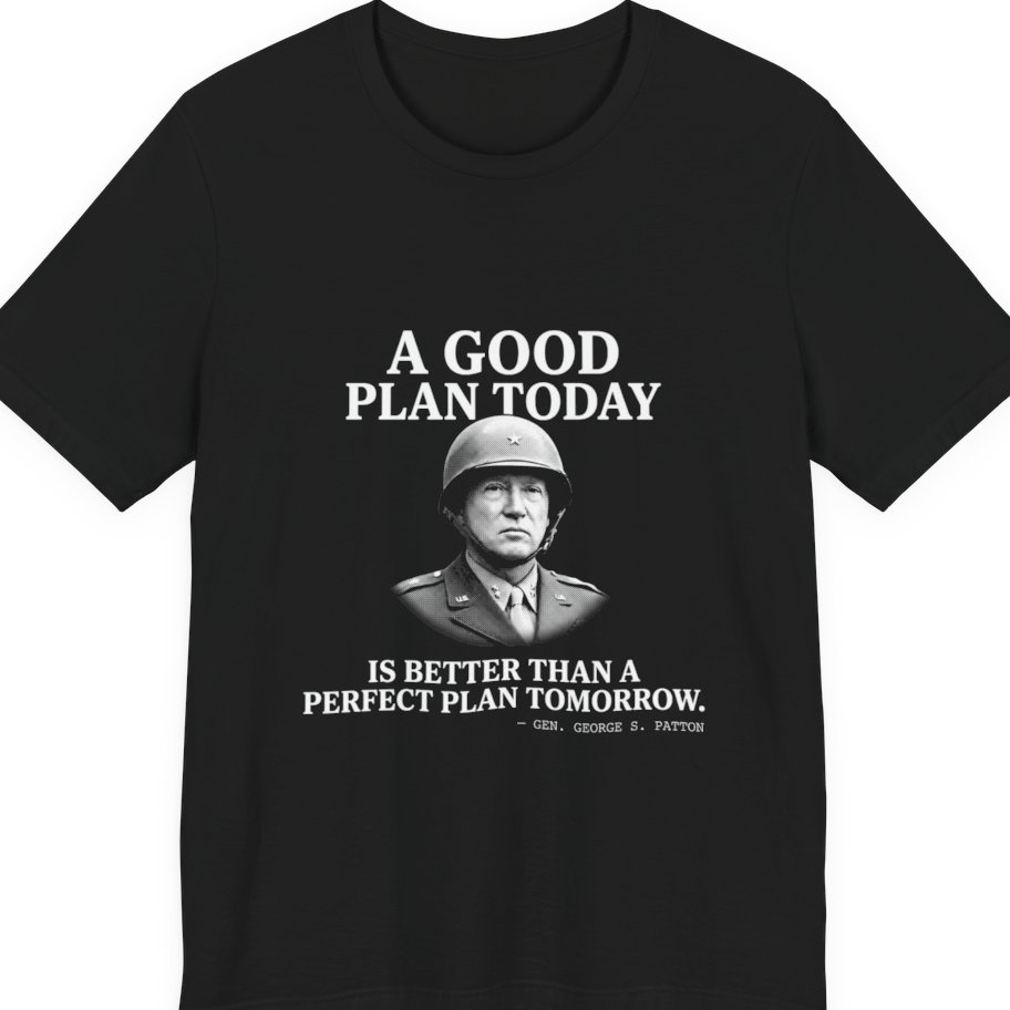 Patton Good Plan Premium Tee - Black front