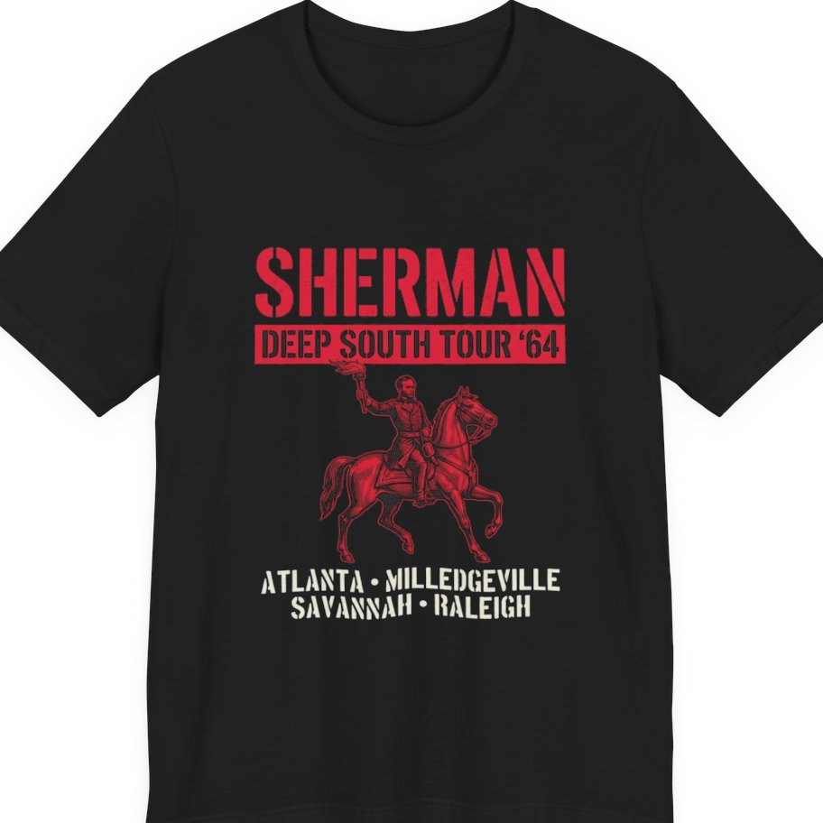 Sherman Deep South Tour Vintage Premium Tee - Black front