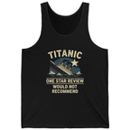 Titanic One Star Review Tank Top - Black front
