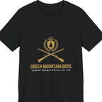 Green Mountain Boys Crest Premium Tee - Black front