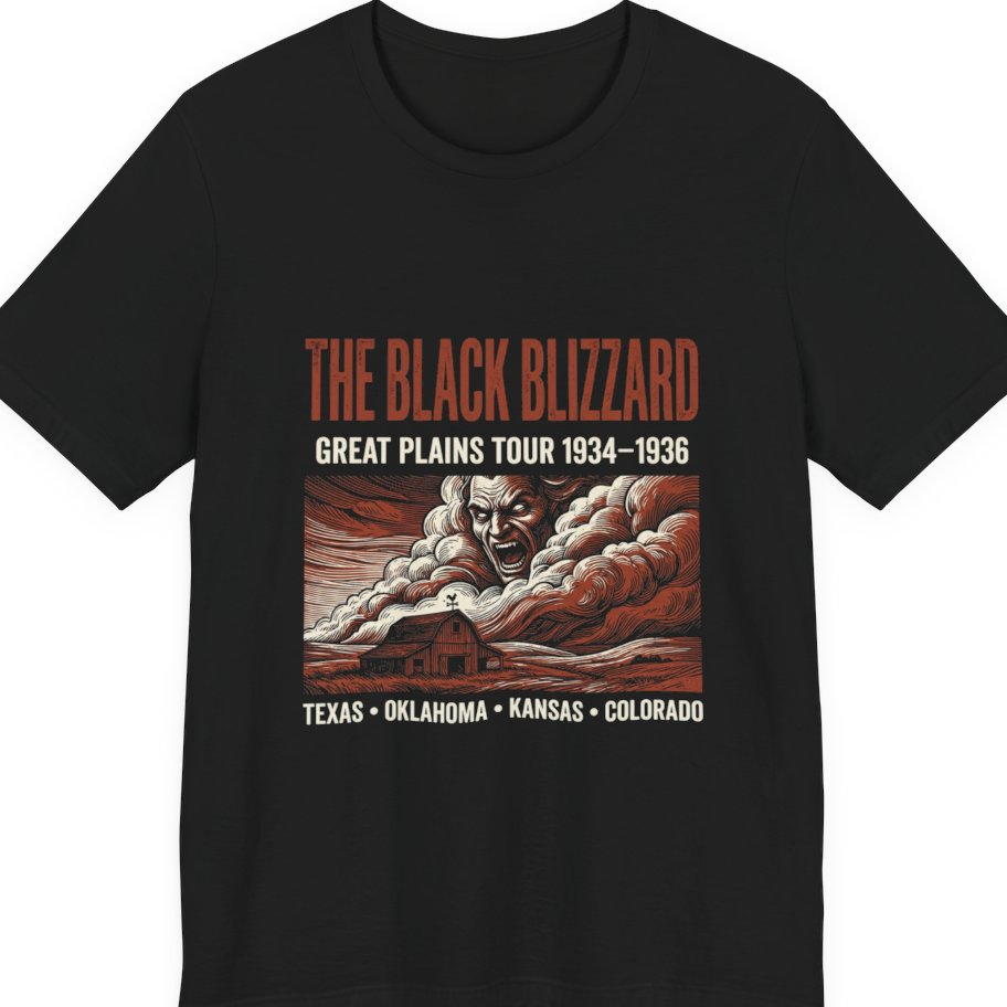 Black Blizzard Dust Tour Premium Tee - Black front