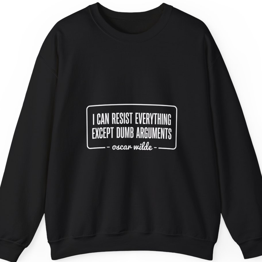 Oscar Wilde Quote Sweatshirt - Black front