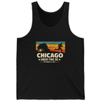 Chicago Great Fire 5K Retro Tank Top - Black front