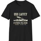 Uss Laffey Okinawa Destroyer T-Shirt - Black front