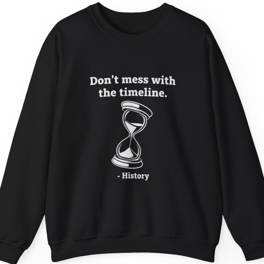 Time Travel Paradox Sweatshirt - Black front